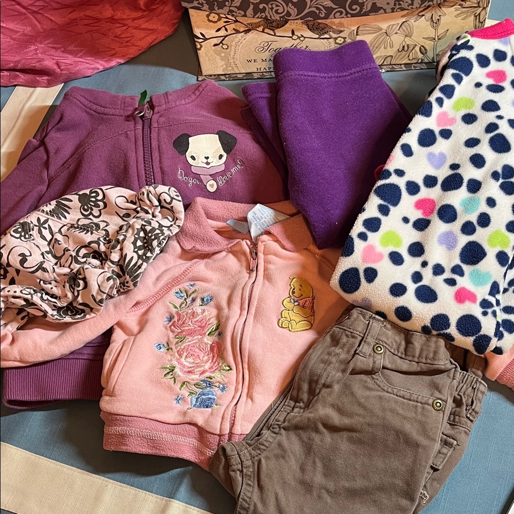 Girls 18 months lot, winter, lit of 6 pieces, lot 08015